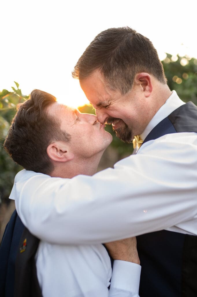 groom kissing husbands nose