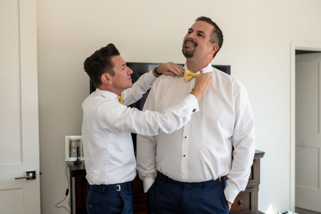 grooms getting ready for wedding day