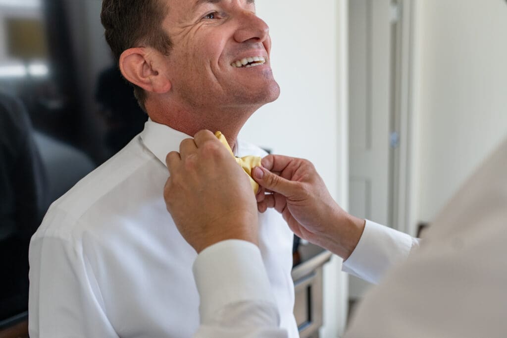 groom getting ready