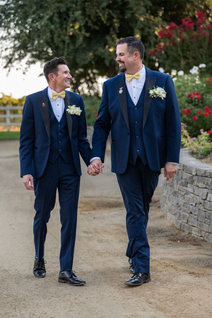 lgbtq couple on wedding day